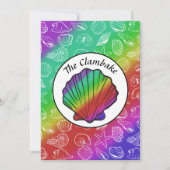 Invitation Cuisson Clambake Arc-en-ciel Clam Motif Cookies (Devant)