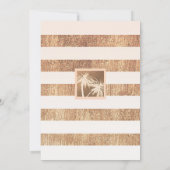 Invitation Cuivre Crème Tropical Palmiers Fiançailles moderne (Dos)