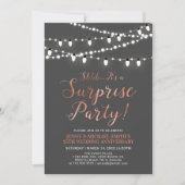 Invitation Cuivre & Gris | Surprise 40e anniversaire de maria (Devant)
