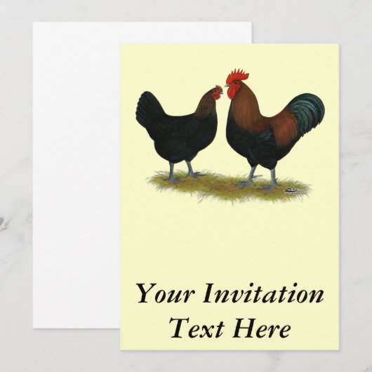 Invitation Cuivre noir des Marans (Devant / Derrière)