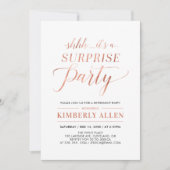 Invitation Cuivre | Simple moderne Surprise Retirement Party (Devant)