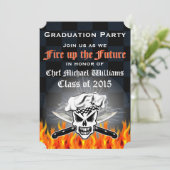 Invitation culinaire de fête de remise des (Debout devant)