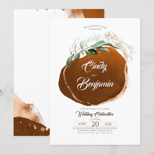 Invitation Culture de verdure et huile de cuivre Mariage mode