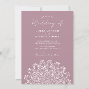 Invitation Culture Tribale Folk Country Crest Mandala Mariage