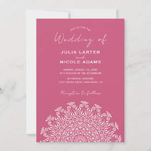 Invitation Culture Tribale Folk Country Crête Mandala Mariage
