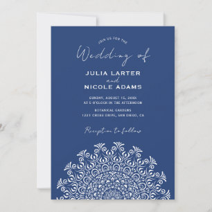 Invitation Culture Tribale Folk Country Crête Mandala Mariage