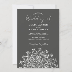 Invitation Culture Tribale Folk Country Crête Mandala Mariage