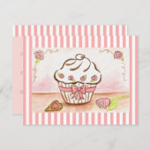 Invitation Cupcake (Devant / Derrière)