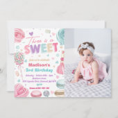 Invitation Cupcake 3e fête d'anniversaire Trois fois est si d (Devant)