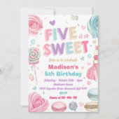 Invitation Cupcake 5e fête d'anniversaire Cinq est tellement  (Devant)