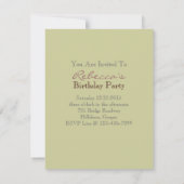 Invitation cupcake à fleurs victoriennes fête du thé anglais (Dos)