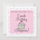 Invitation Cupcake Anniversaire Slepover! (Dos)