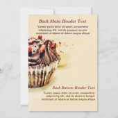 Invitation Cupcake au Fudge au Chocolat (Dos)