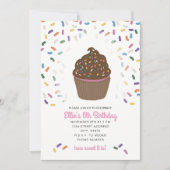 Invitation Cupcake avec pépites de couleur (Devant)