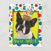 Invitation Cupcake - Boston Terrier (Devant)