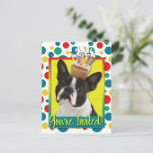 Invitation Cupcake - Boston Terrier (Debout devant)