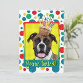 Invitation Cupcake - Boxer - Vindy (Debout devant)