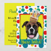 Invitation Cupcake - Boxer - Vindy (Devant / Derrière)