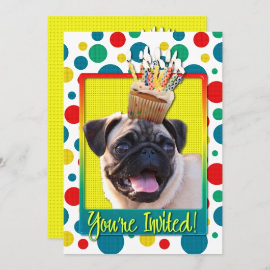 Invitation Cupcake - Carlin (Devant / Derrière)