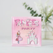 Invitation Cupcake & Castle, fête d'anniversaire de la prince (Debout devant)