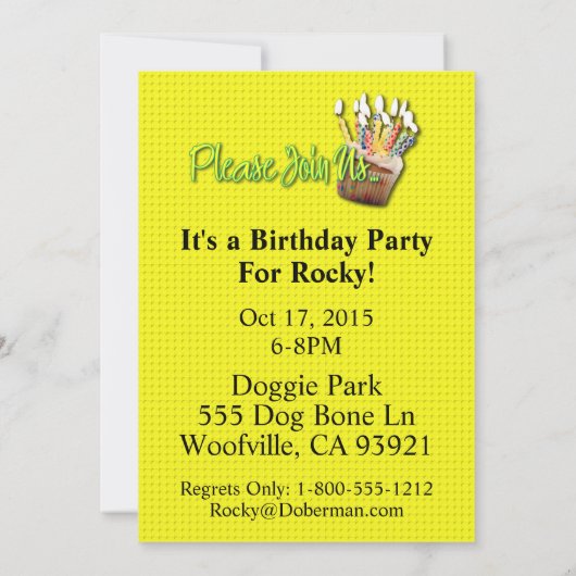 Invitation Cupcake - Corgi - Owen (Dos)