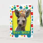 Invitation Cupcake d'anniversaire - Kangaroo (Devant)