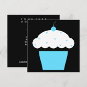 Invitation cupcake de cerise (Devant / Derrière)