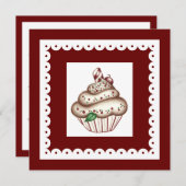 Invitation Cupcake de vacances (Devant / Derrière)