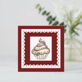 Invitation Cupcake de vacances (Debout devant)