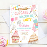 Invitation Cupcake Décoration Fête Fille Enfants Baking Anniv<br><div class="desc">♥ Une merveilleuse façon d'invitation vos invités à la fête d'anniversaire de votre petit! thème d'anniversaire de cuisine.</div>