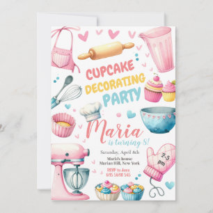 Invitation Cupcake Décoration fille Anniversaire de enfant In