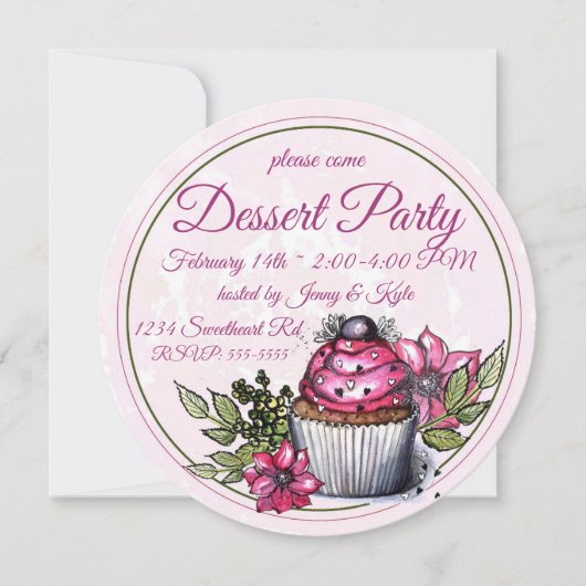 Invitation Cupcake Dessert Party (Devant)