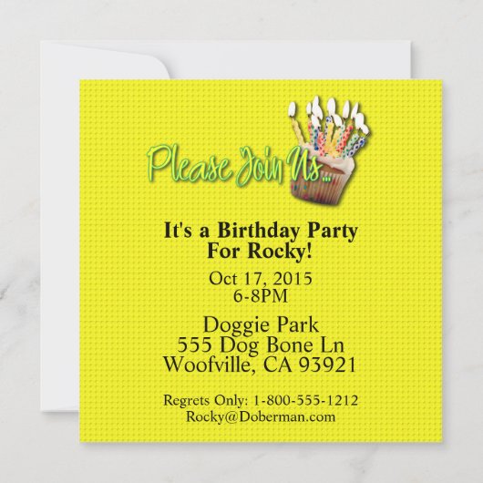 Invitation Cupcake d'invitation - Boxer - Vindy (Dos)