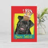 Invitation Cupcake d'invitation - Carlin - Ruffy (Debout devant)