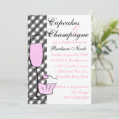 Invitation Cupcake et Champage (Debout devant)