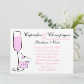 Invitation Cupcake et Champage (Debout devant)