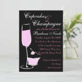 Invitation Cupcake et Champage (Debout devant)
