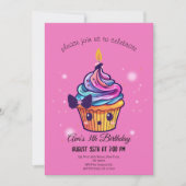 Invitation cupcake kawaii (Devant)