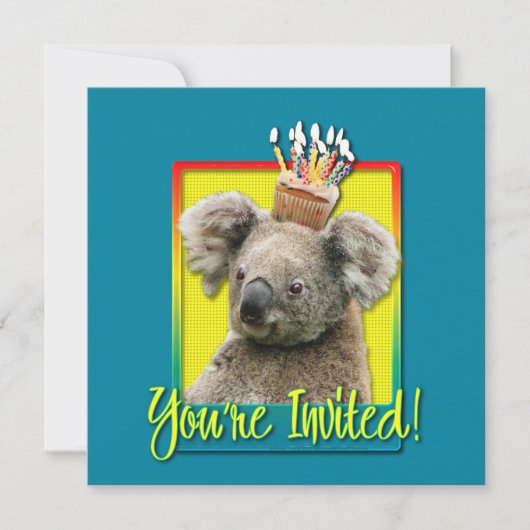 Invitation Cupcake - Koala (Devant)
