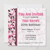 Invitation Cupcake - Plate-forme de peinture rose  (Dos)