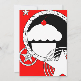 Invitation cupcake punk
