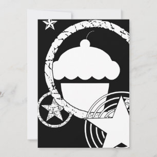 Invitation cupcake punk