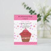 Invitation Cupcake Red Velvet (Debout devant)
