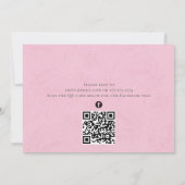 Invitation Cupcake rose Cupcake QR Code Médias sociaux simple (Dos)