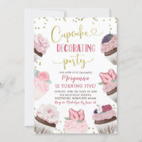 Cupcake rose Décoration Fête Anniversaire Invitati