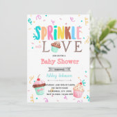 Invitation cupcake saupoudrée d'amour (Debout devant)