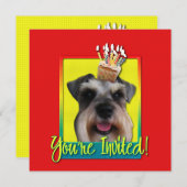 Invitation Cupcake - Schnauzer (Devant / Derrière)