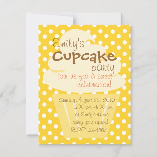 Invitation Cupcake Shaping Up Joliment (Devant)