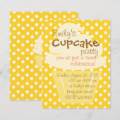 Invitation Cupcake Shaping Up Joliment (Devant / Derrière)