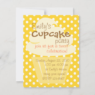 Invitation Cupcake Shaping Up Joliment